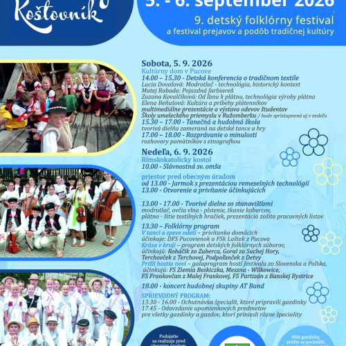 9. Pucovský koštovník 2026 Pucov - detský folklórny festival