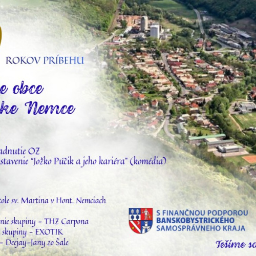 Dni obce 2026 Hontianske Nemce - oslavy 780. výročia obce