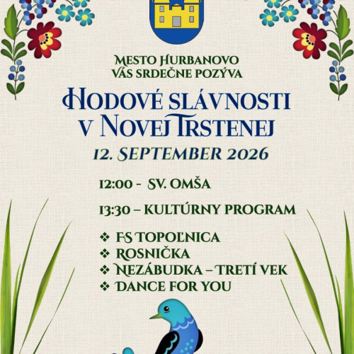 Hodové slávnosti v Novej Trstenej 2026 Hurbanovo