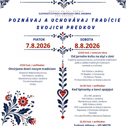 Poznávaj a uchovávaj tradície svojich predkov